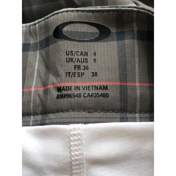 Oakley Plaid Palm Golf Skort - Size 4 - Picture 5 of 6